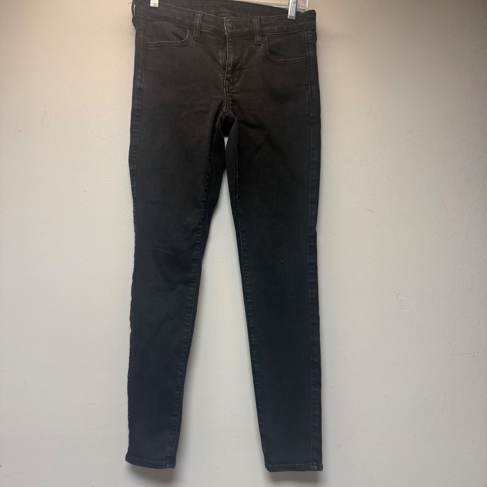 American Eagle Jegging Womens 4 Black Excellent Next Level Stretch Skinny Jeans